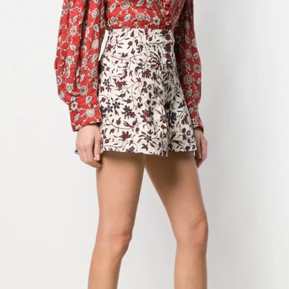 ulla johnson cass denim shorts